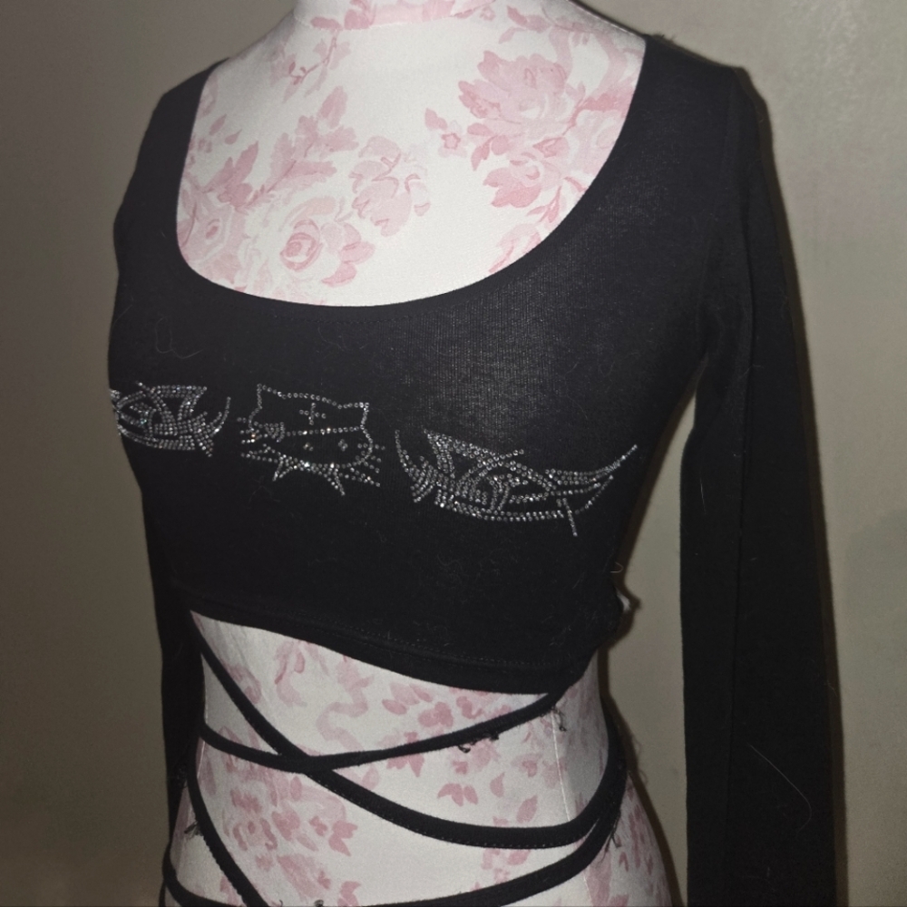 Ouchhh Hello Kitty Crop Top